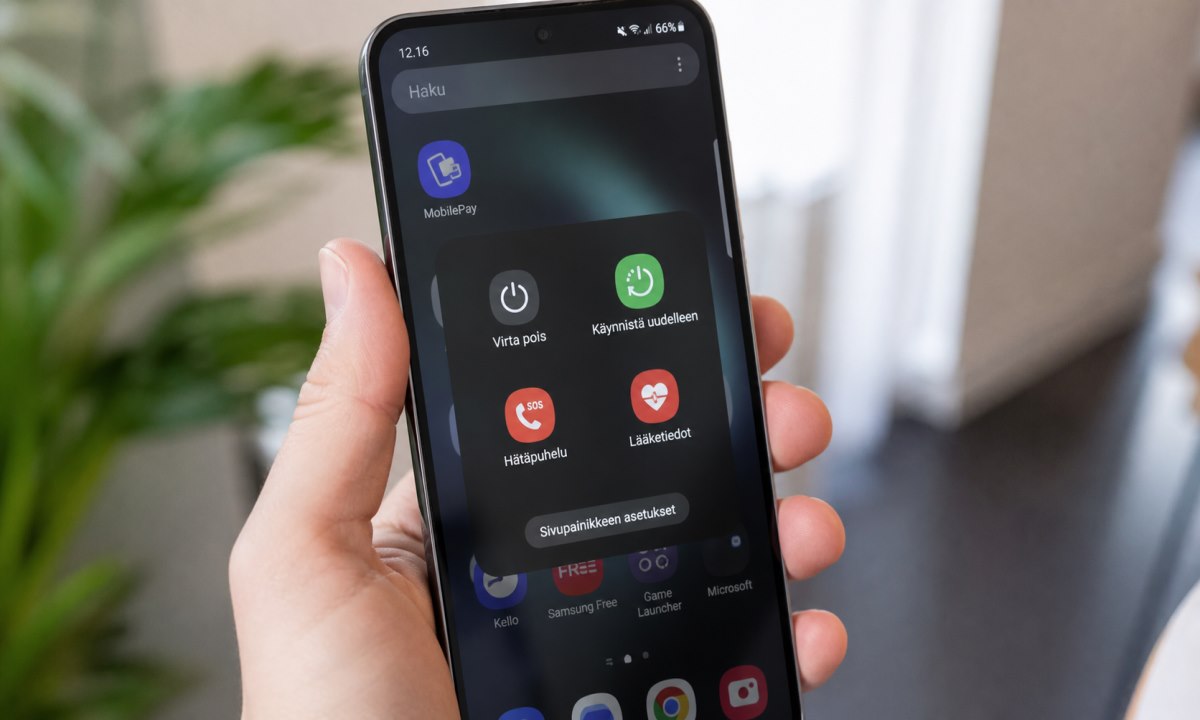 Puhelimen uudelleenkäynnistys MobilePay-ongelman ratkaisemiseksi