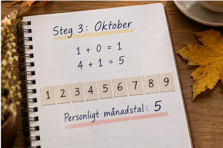 Personligt månadstal för oktober 2026: så räknar du ut och tolkar talen 1–9