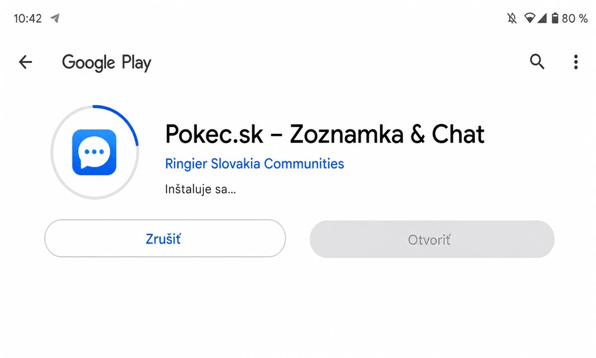 Inštalácia Pokec aplikácie na Android