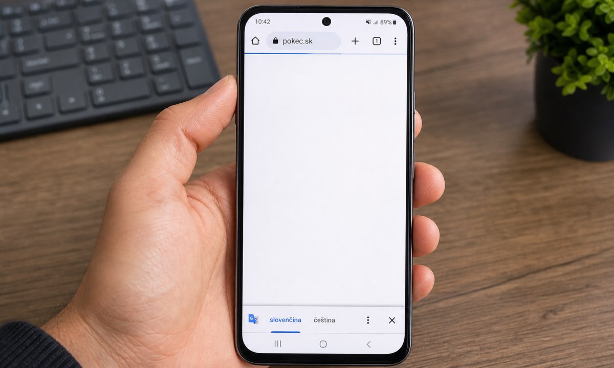 Otvorenie Pokec.sk v mobilnom prehliadači Chrome