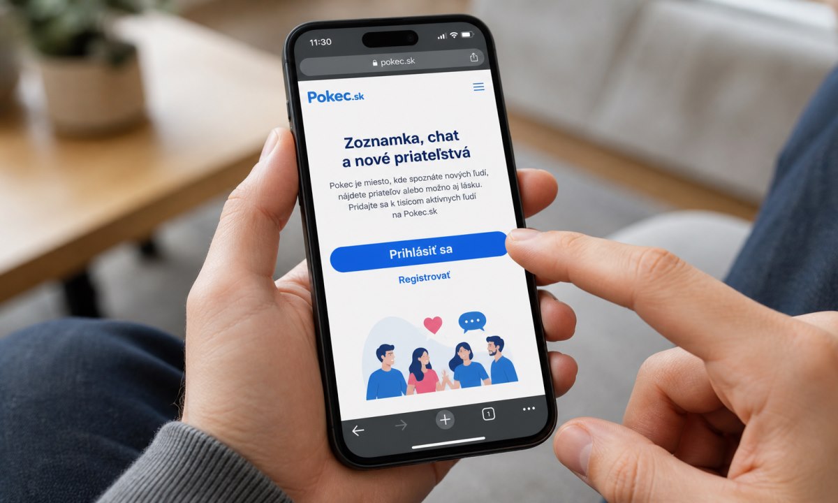 Prihlásenie na Pokec.sk – tlačidlo login na mobile