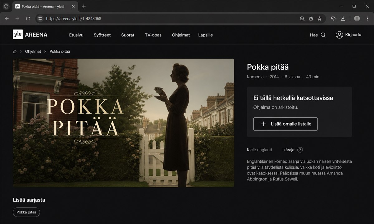 Pokka pitää yle areena