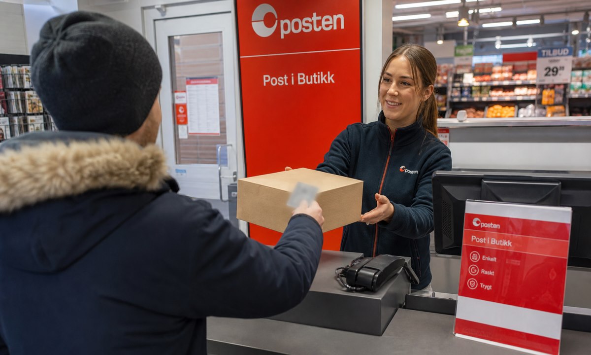 Henting av pakke på Post i Butikk med legitimasjon