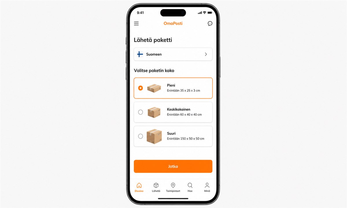 OmaPosti-kirjautuminen S-paketin tilaamista varten