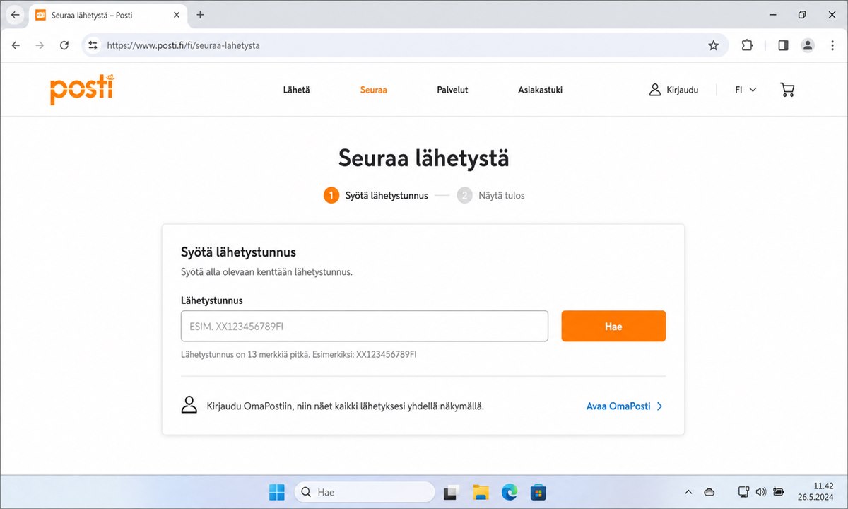 Posti seuranta ei toimi
