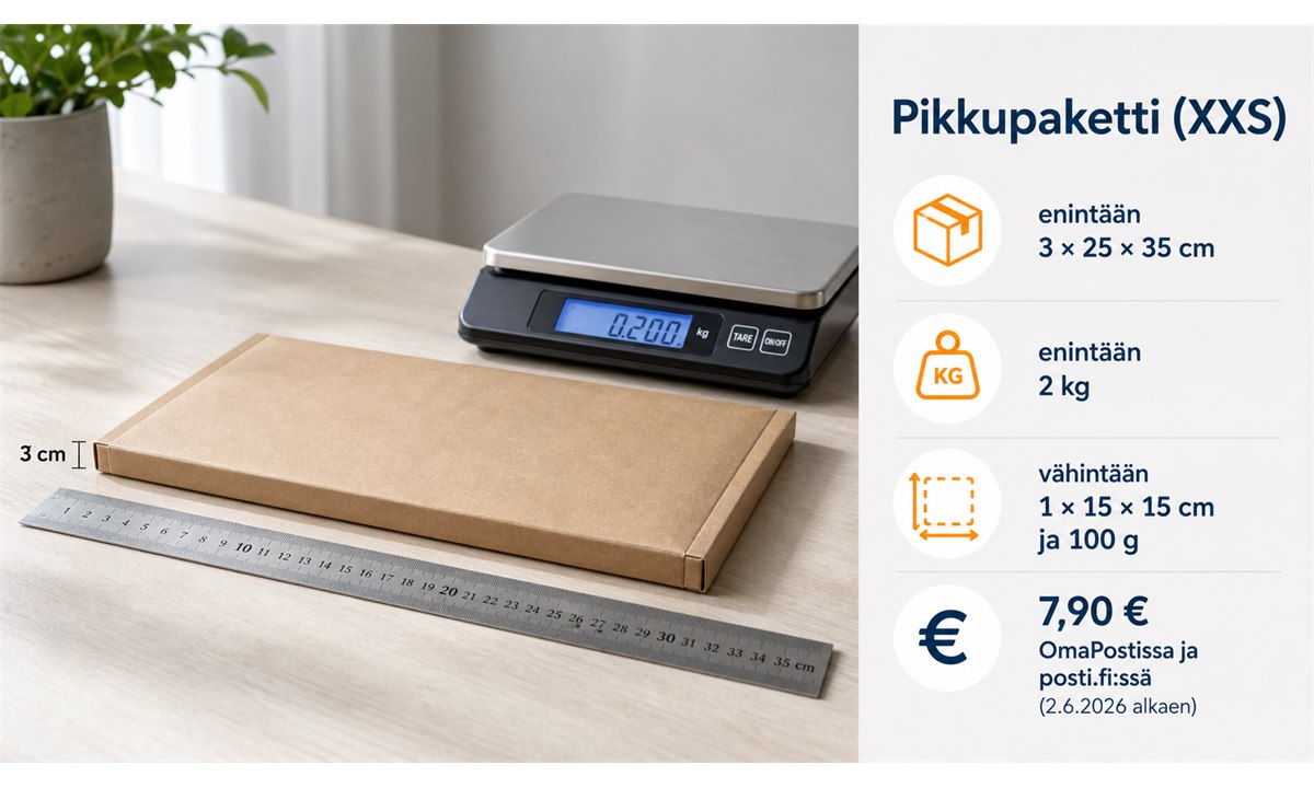 Posti xxs paketti hinta