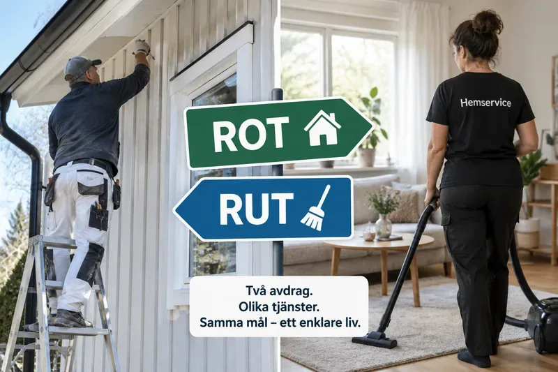 ROT eller RUT – vad är skillnaden? Så väljer du rätt avdrag 2026