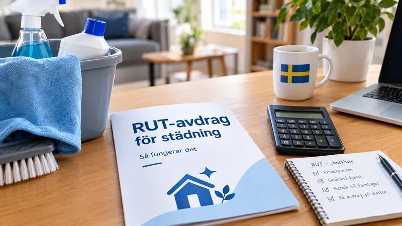RUT-avdrag för städning 2026 – vad gäller och hur mycket kan du få?