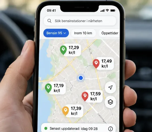Så jämför du bensinpriser med appar och digitala verktyg – utan att jaga fel pris