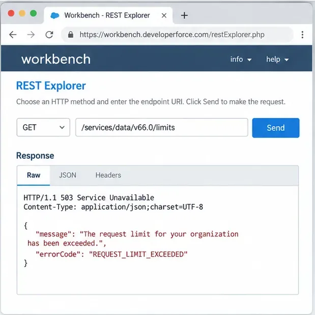 Salesforce Workbench-feil: Feilsøking av API-verktøy under nedetid