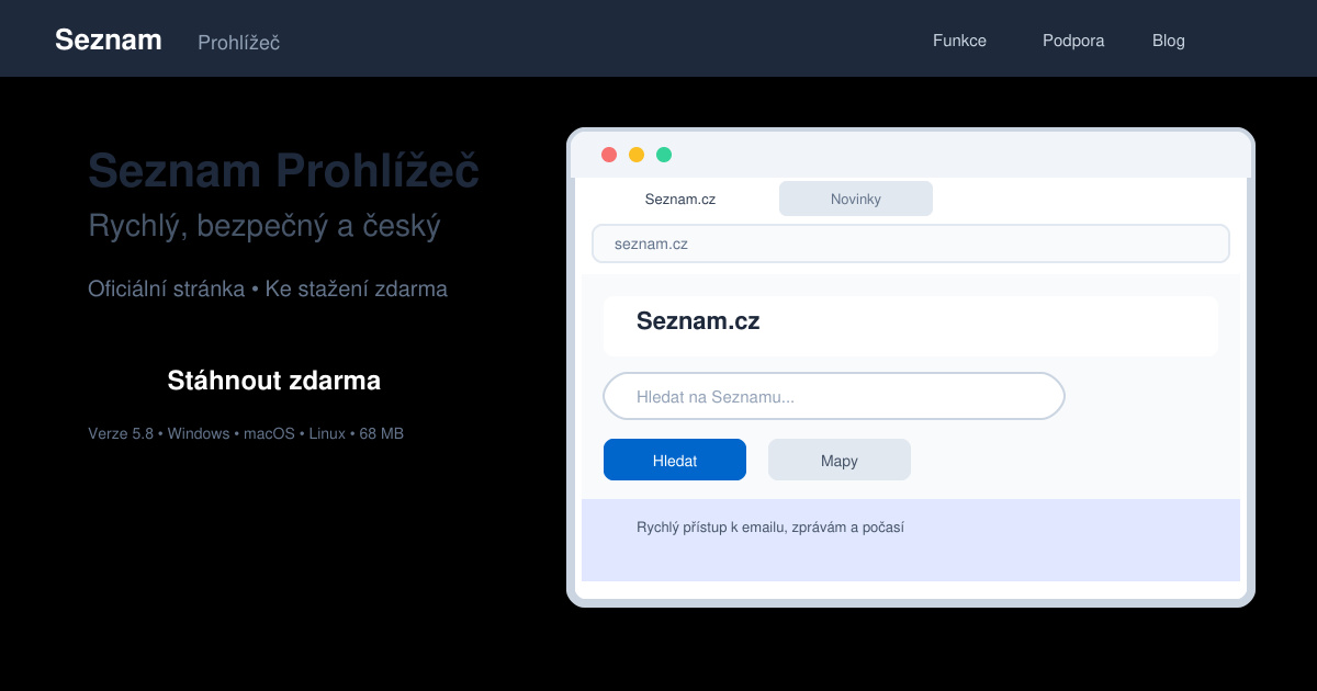 Seznam prohlížeč ke stažení zdarma