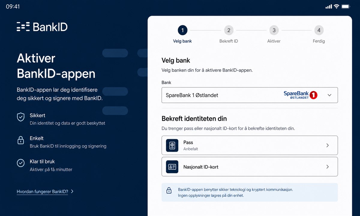Aktivere BankID på mobil i SpareBank 1-appen