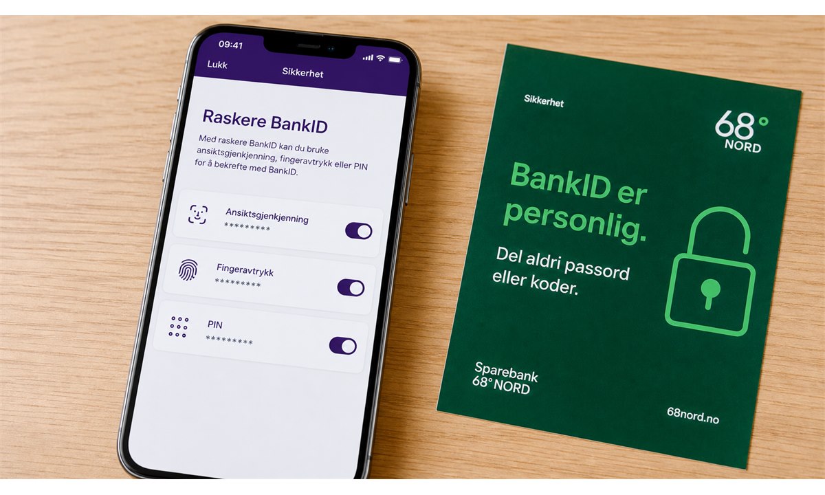 PIN-kode oppsett for BankID på mobil 68 grader nord