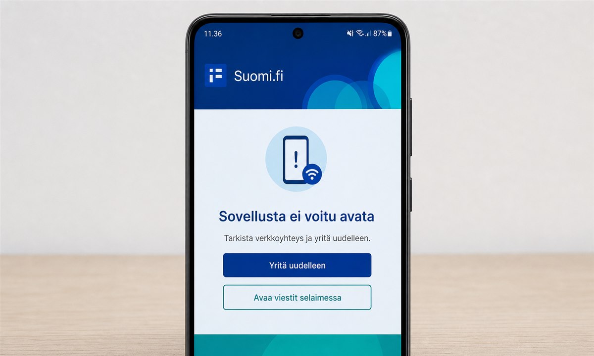 Suomi fi sovellus ei toimi