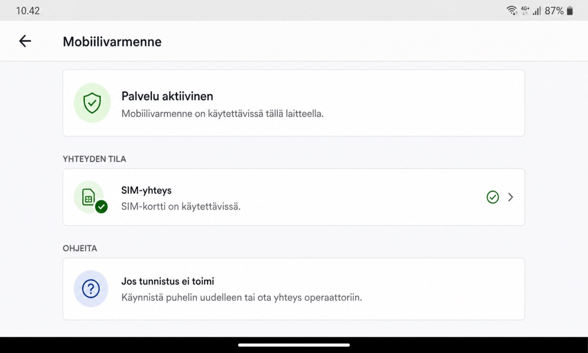 Mobiilivarmenne ei toimi – tarkistus ja uudelleenaktivointi
