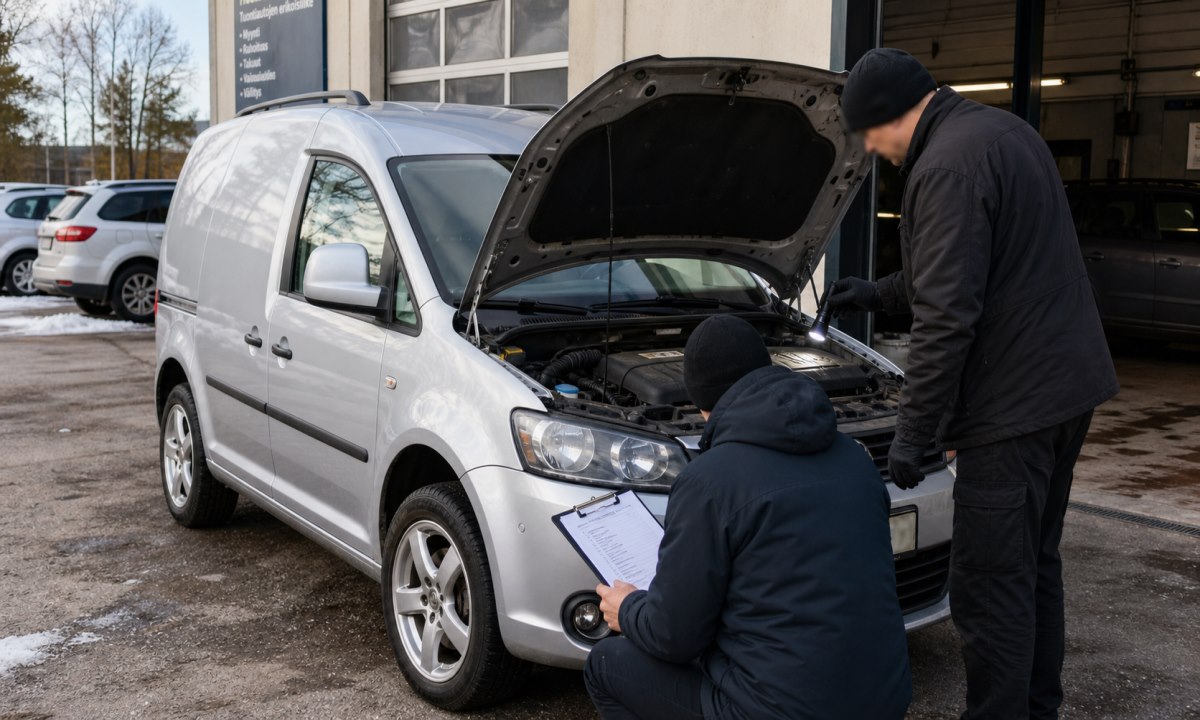 VW Caddy tarkastus ennen ostamista