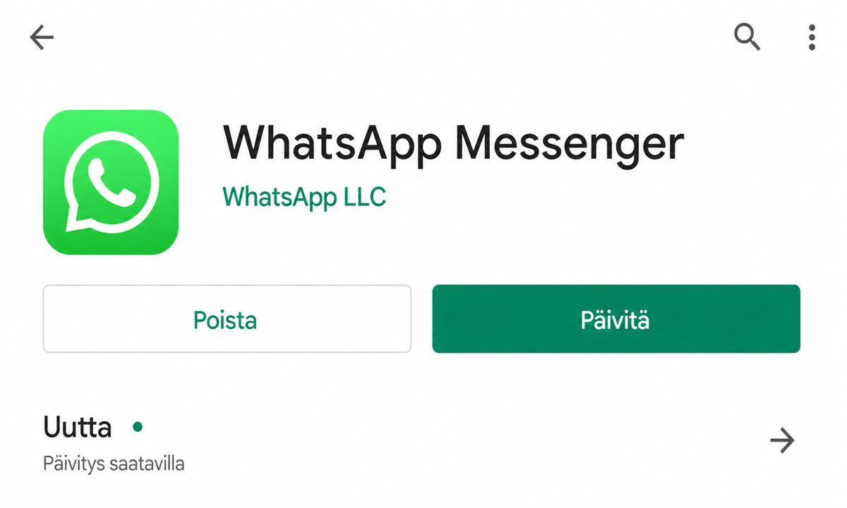 WhatsAppin päivittäminen App Storessa tai Play Storessa