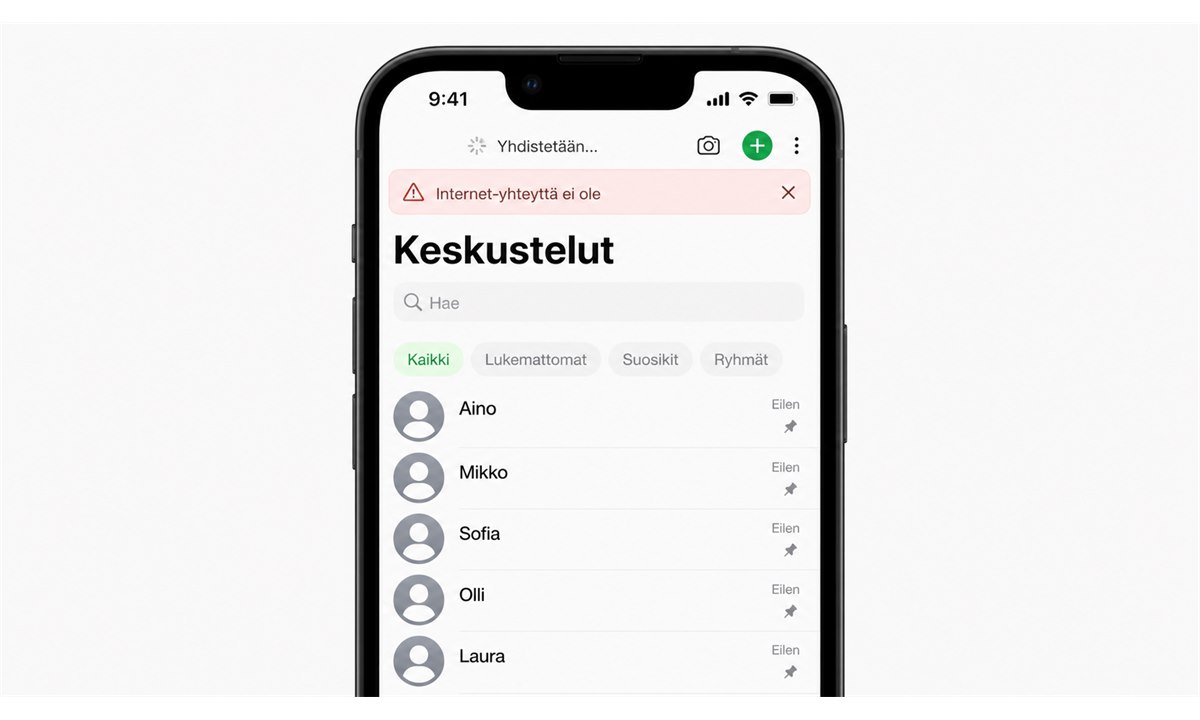 WhatsApp ei toimi iPhone