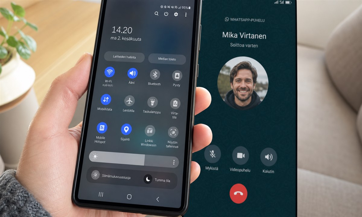 Wi-Fi yhteyden varmistaminen ulkomaille ennen WhatsApp puhelua