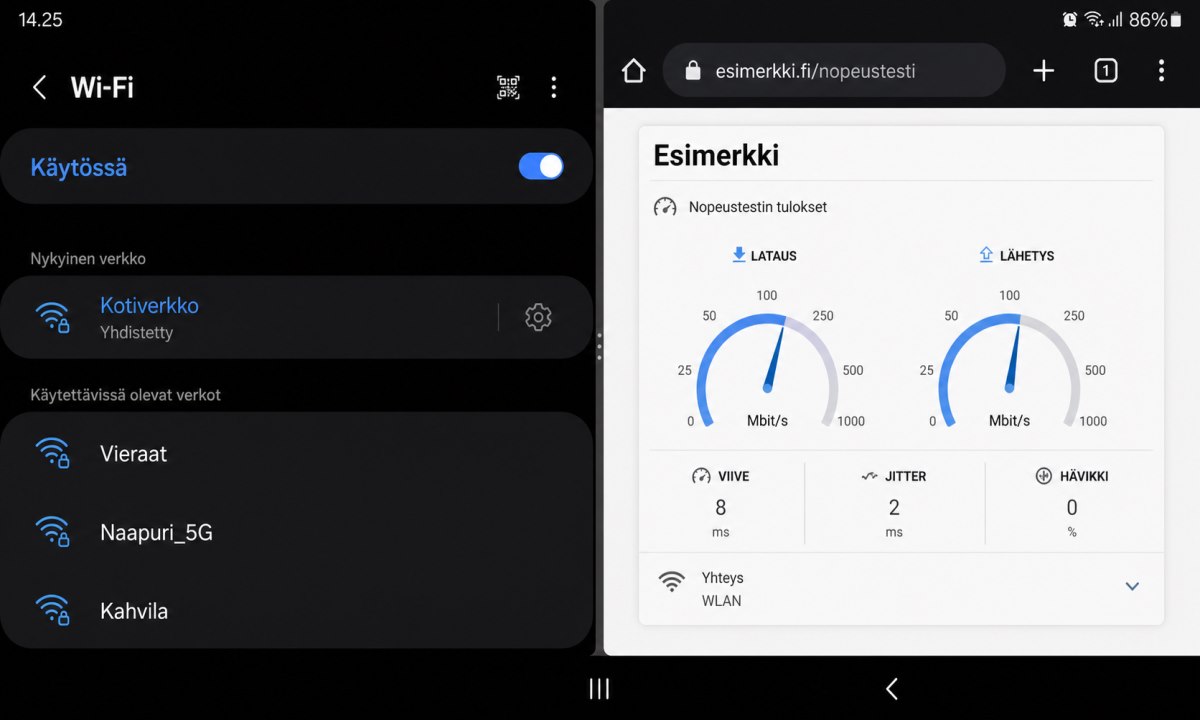 Internet-yhteyden tarkistaminen WhatsApp videopuheluongelmaan