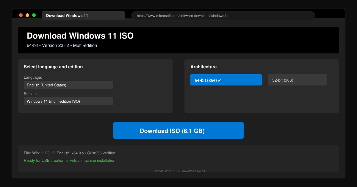 Win 11 iso download 64 bit