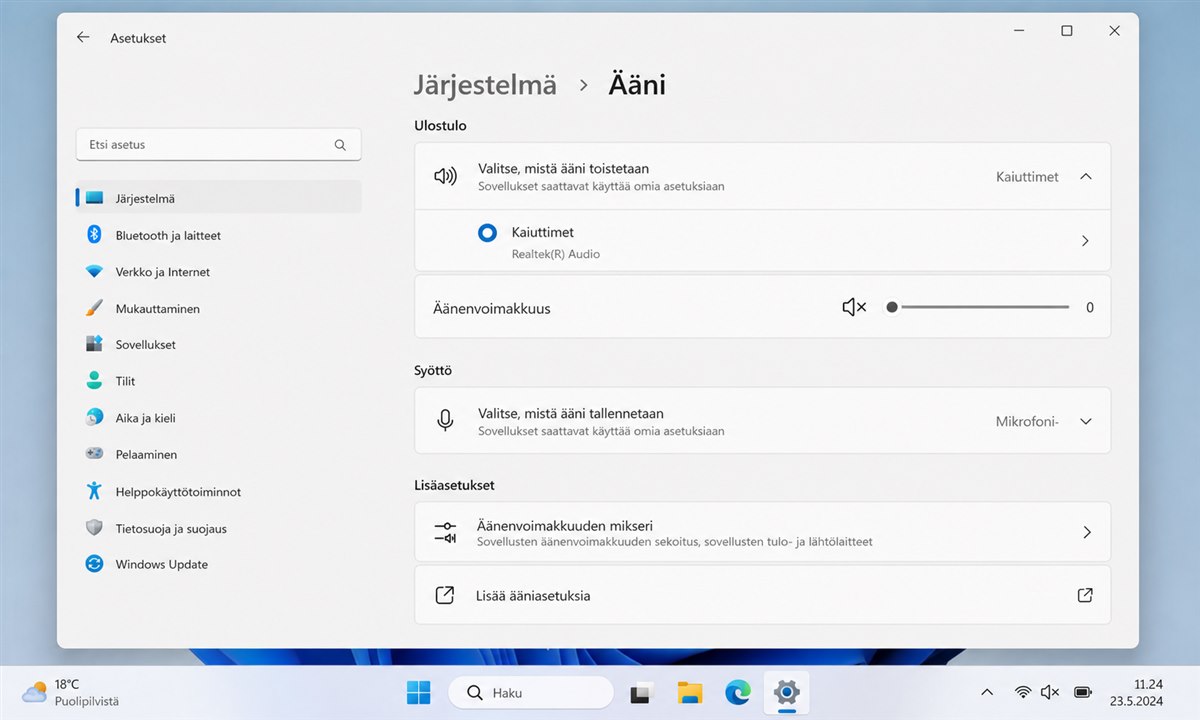 Windows 11 äänet ei toimi