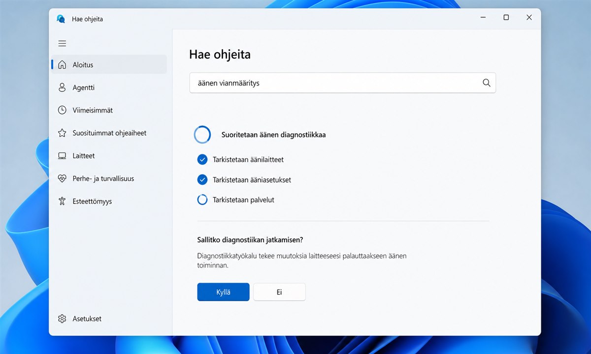 Windows 11 äänen vianmääritystyökalu