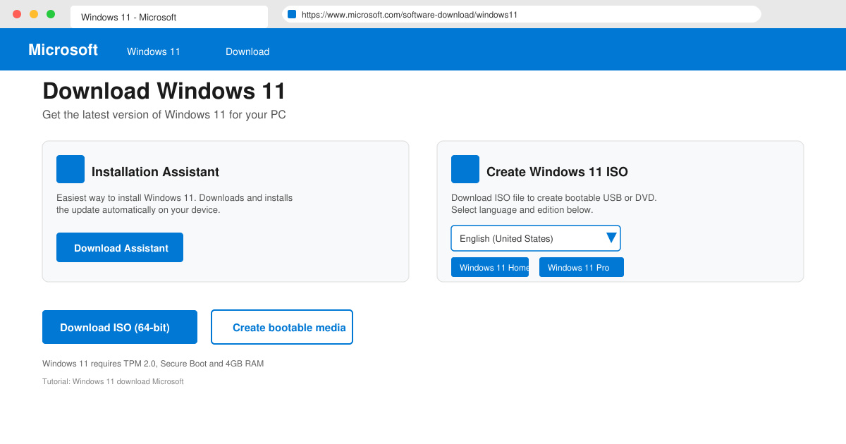 Windows 11 download Microsoft