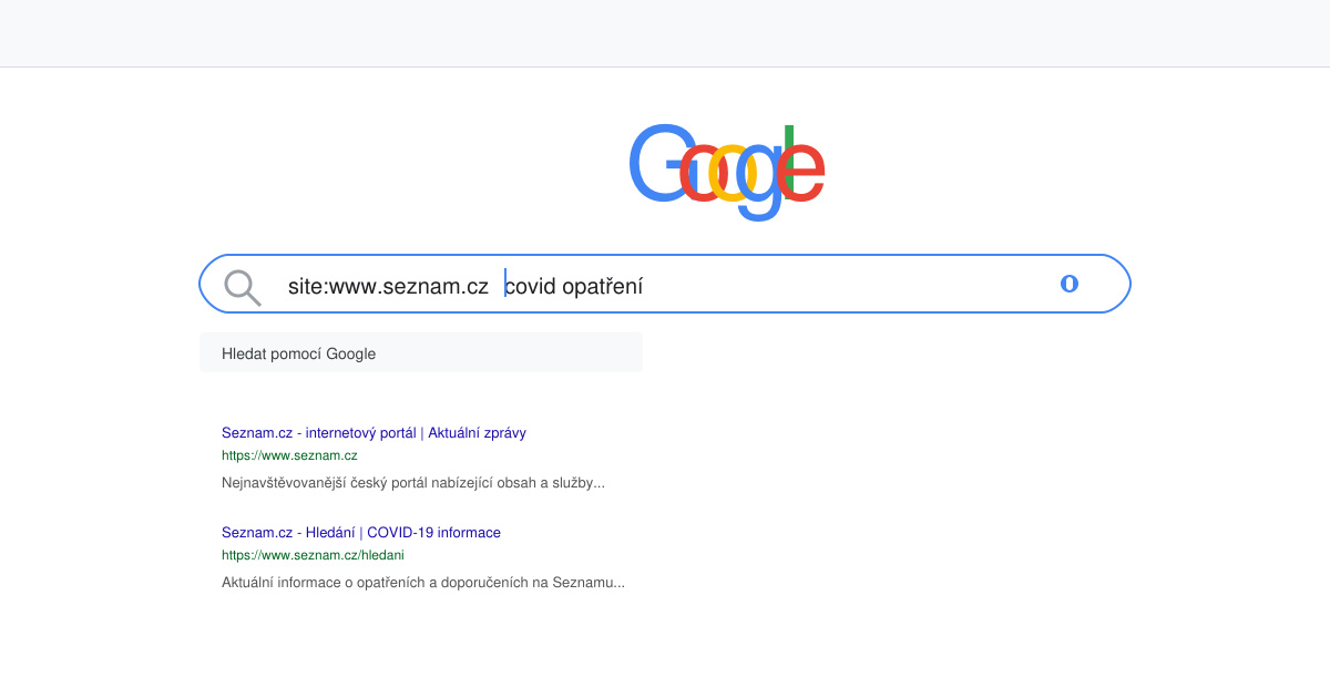 Www seznam cz hledat googlem