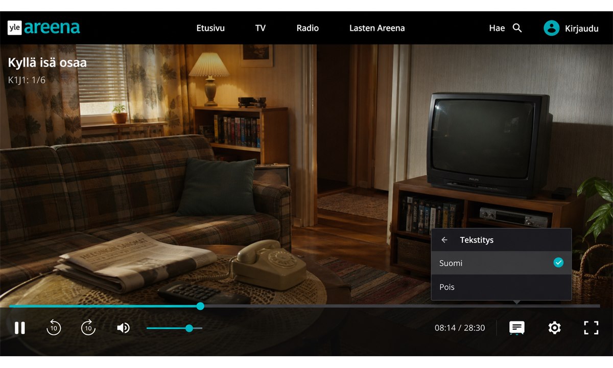 Kyllä isä osaa toisto Yle Areena -videosoittimessa