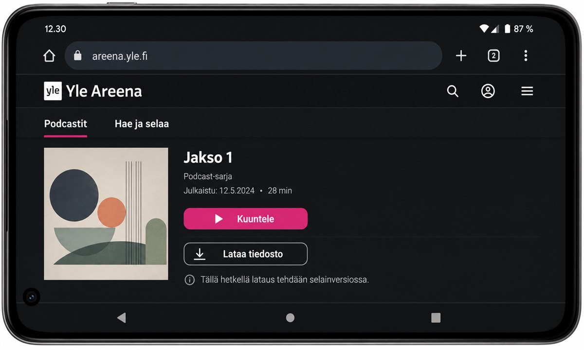 Yle Areena sovellus asennus Play Store App Store