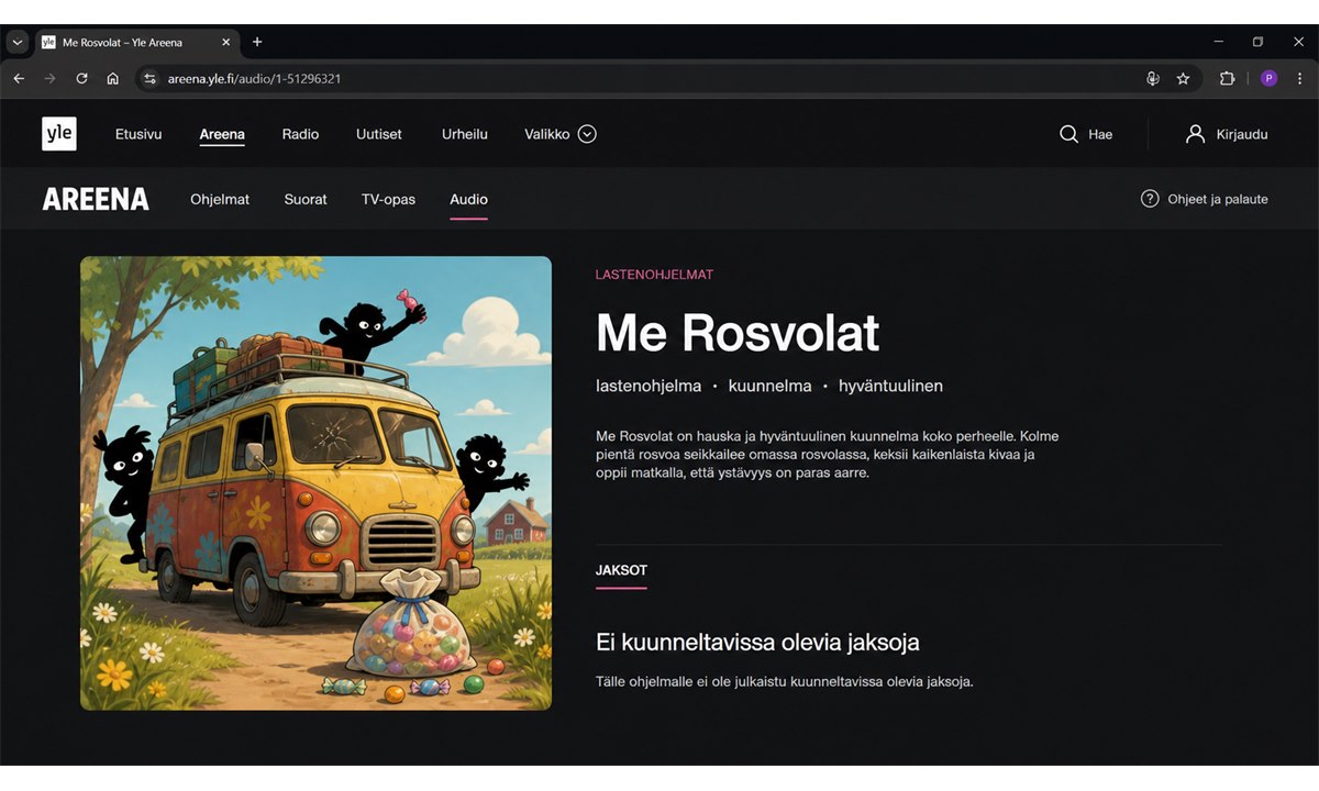 Yle areena me rosvolat
