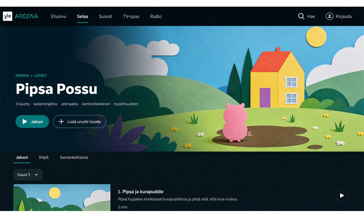 Yle areena pipsa possu