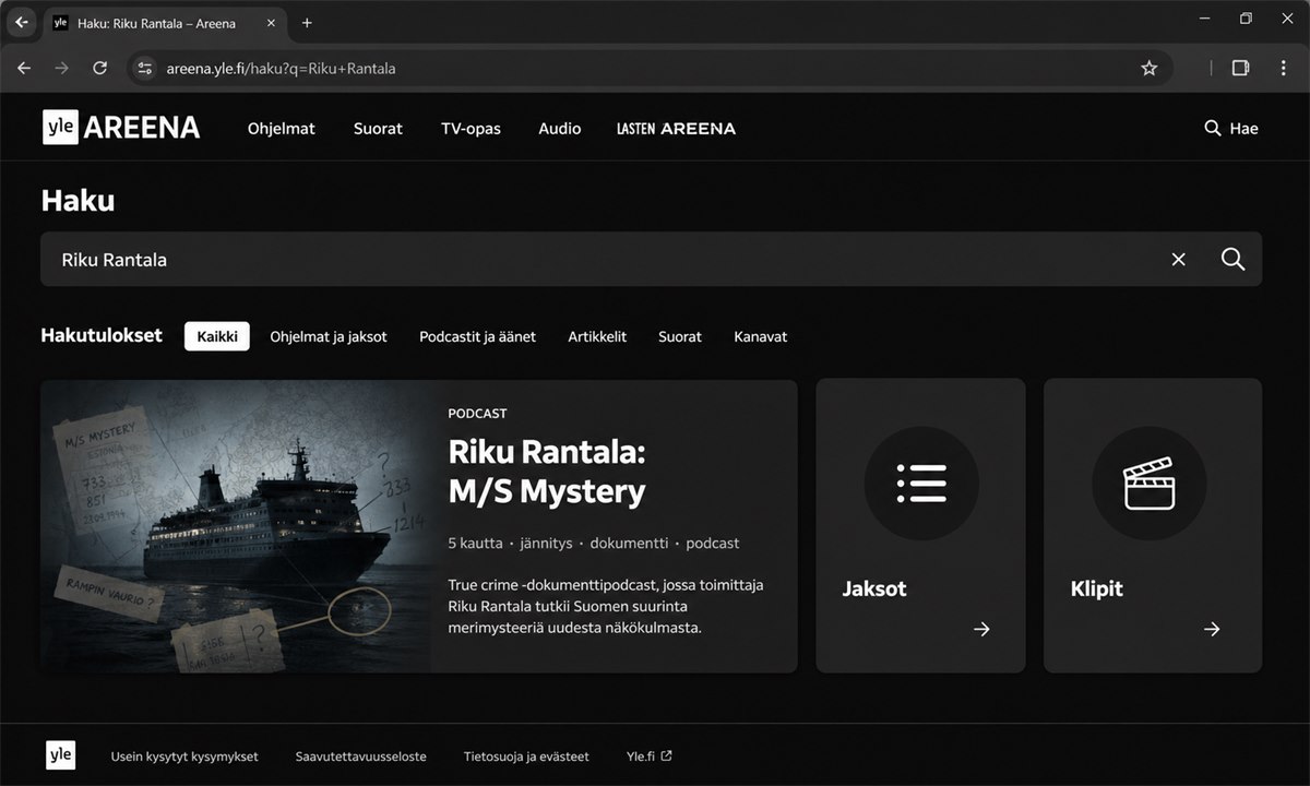 Yle areena riku rantala