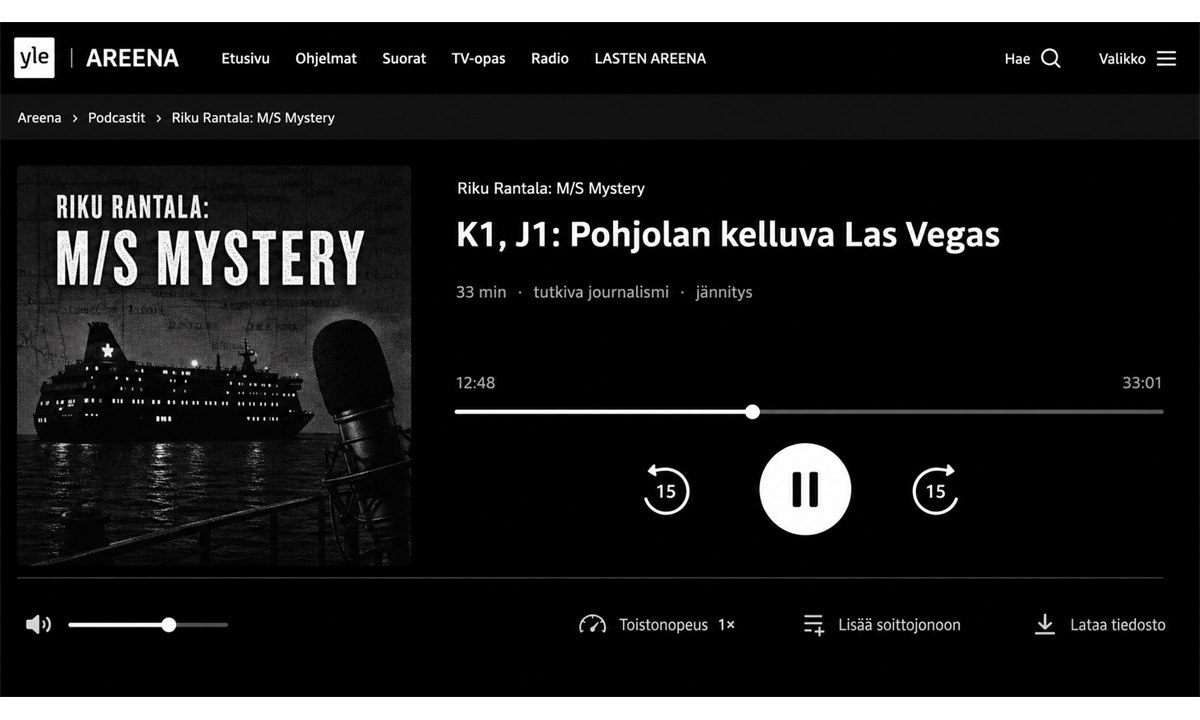 Riku Rantala ohjelma toistettuna Yle Areenassa