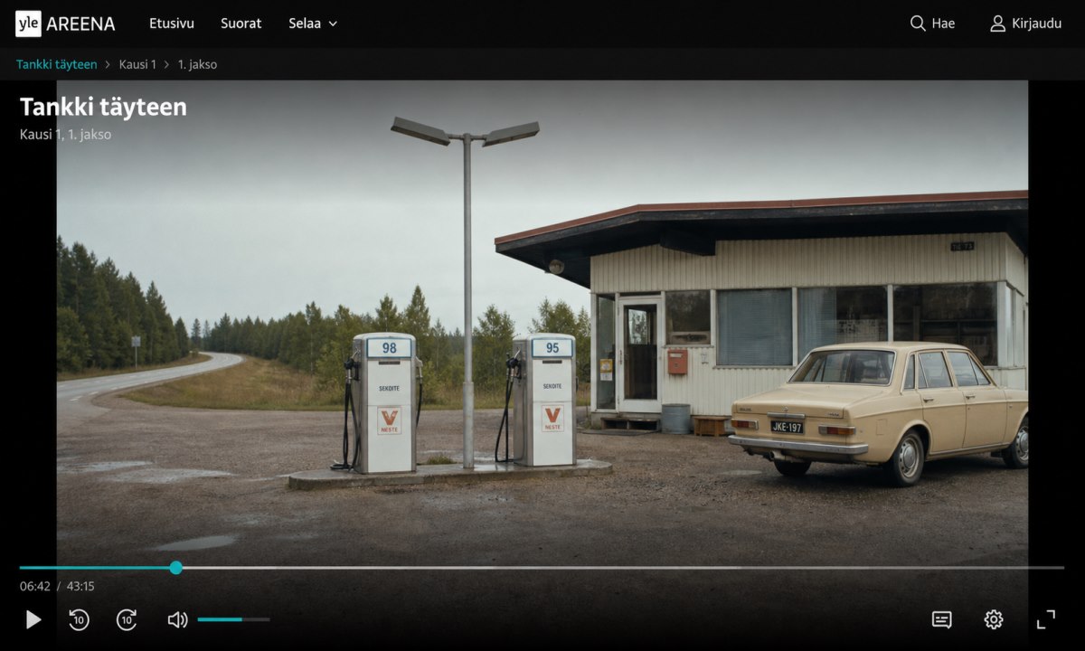 Tankki täyteen jakson katsominen Yle Areenan videosoitin