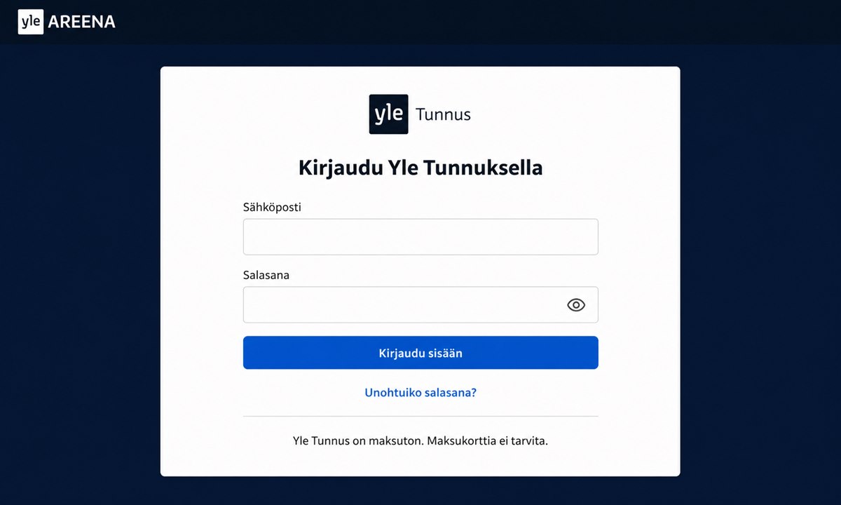 Yle kirjautuminen tunnuksella