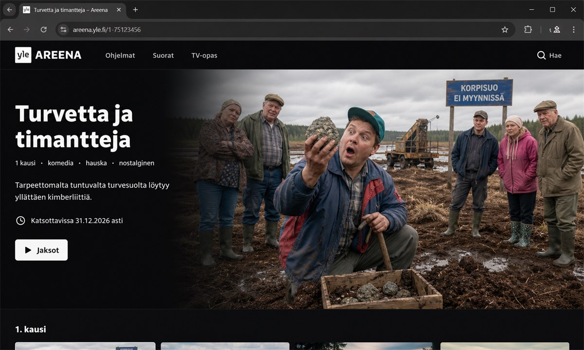 Yle areena turvetta ja timantteja