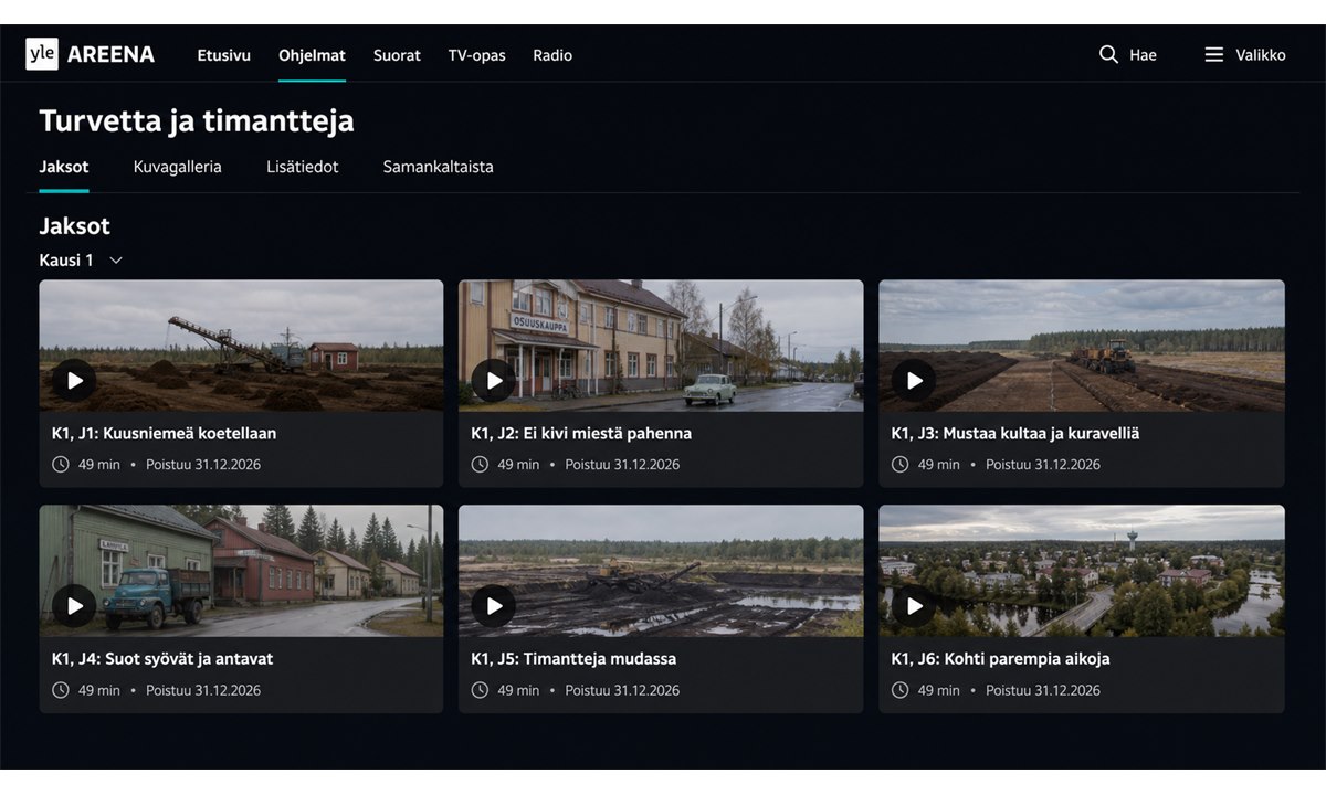 Turvetta ja timantteja jaksovalinta Yle Areenassa