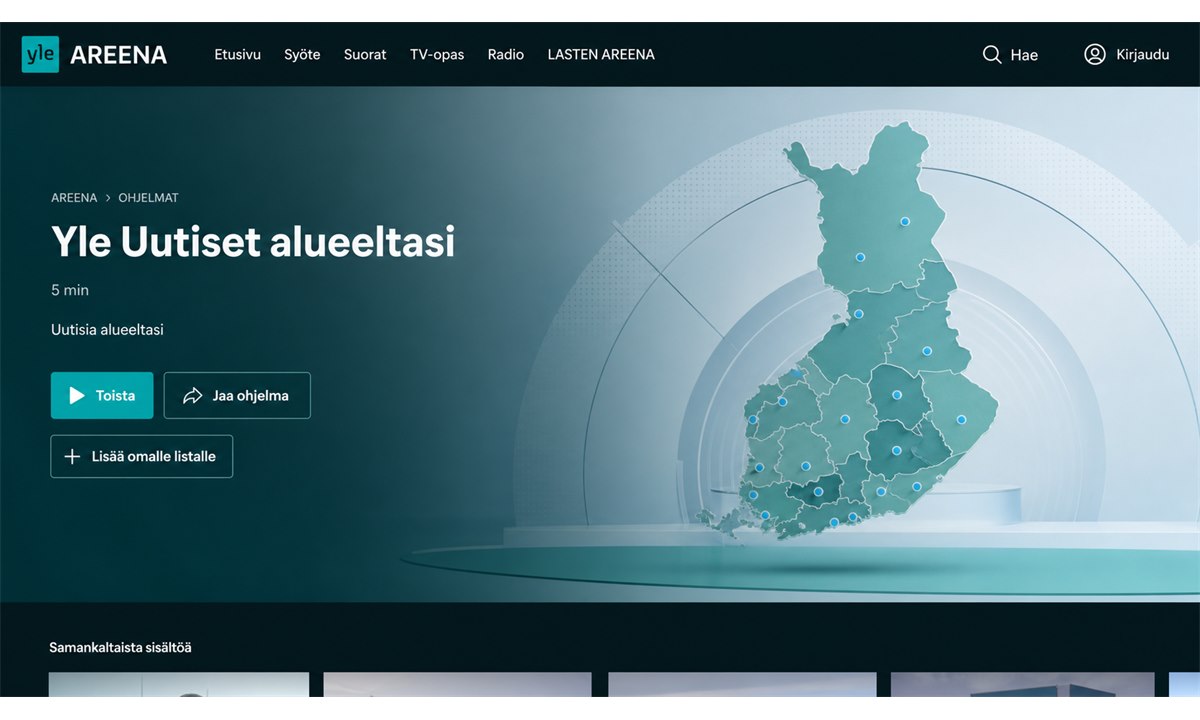 Yle areena uutiset alueeltasi