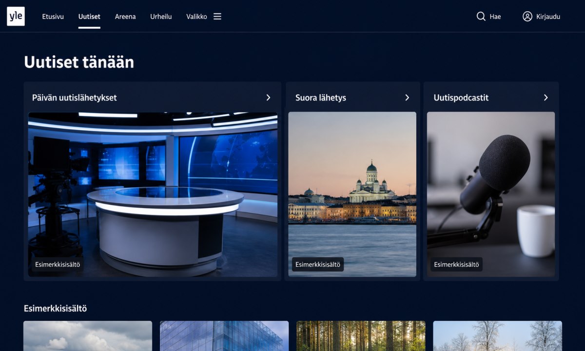 Yle areena uutiset tänään