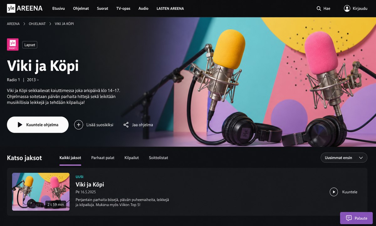 Yle areena viki ja köpi