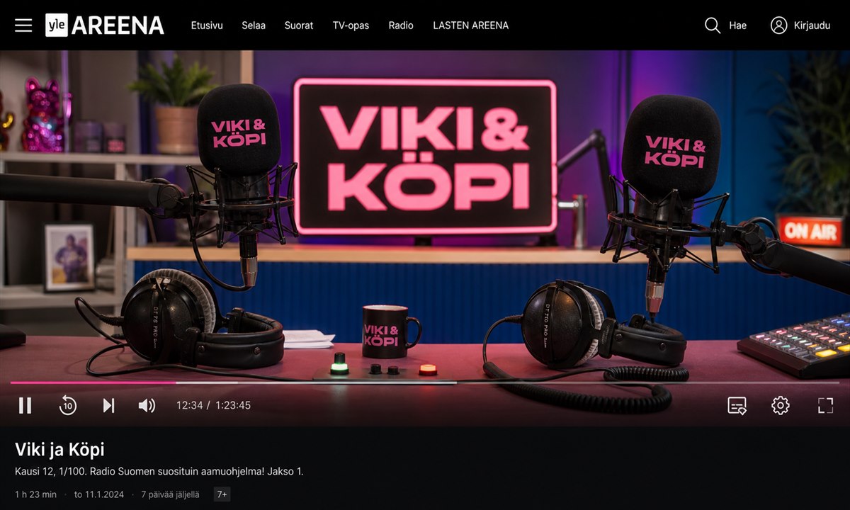 Viki ja Köpi -jakso toistuu Yle Areenassa