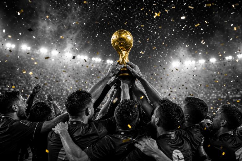 Udsigt over stadionet til FIFA World Cup 2026 med fans